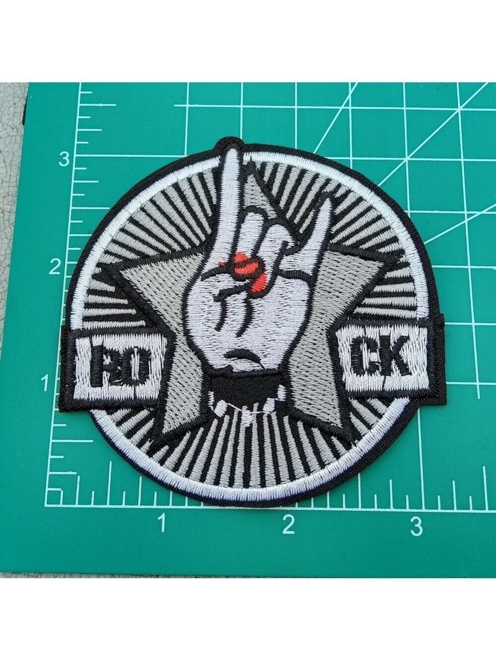 🆓 Free W/Purchase Rock Hand Embroidered Patch